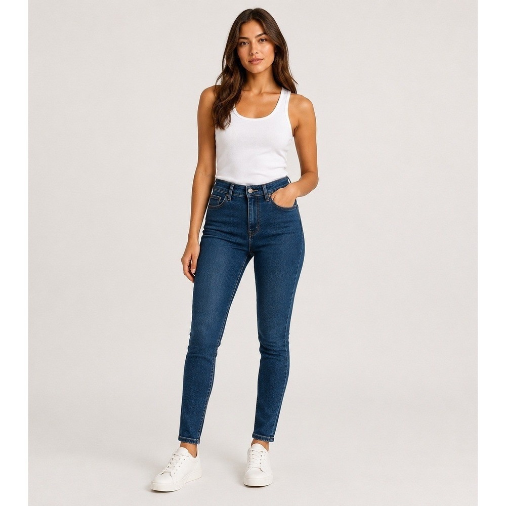 Fashion Nova Classic High Waist Skinny Jeans Juniors 3 Blue Stretch NEW